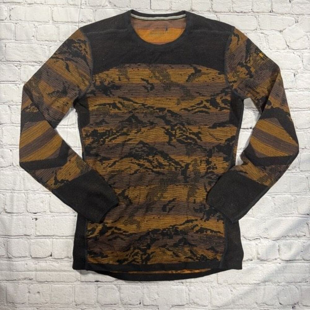 Smartwool Men's Intraknit Thermal Merino Base Layer Pattern Crew Medium H